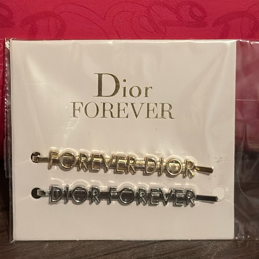 Dior Forever Beauty “Forever Dior Silver & Gold Hair Clips | Brand New